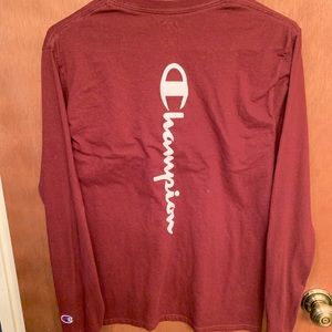 Red Champion Long Sleeve Shirt